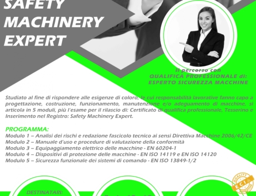 SME – Corso di Qualifica Esperto Sicurezza Macchine